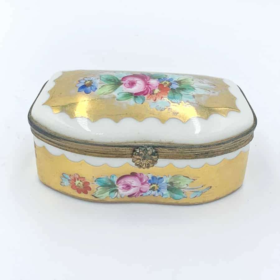 Hoffmann Basel Hand Painted Hinged Pill Box 20th