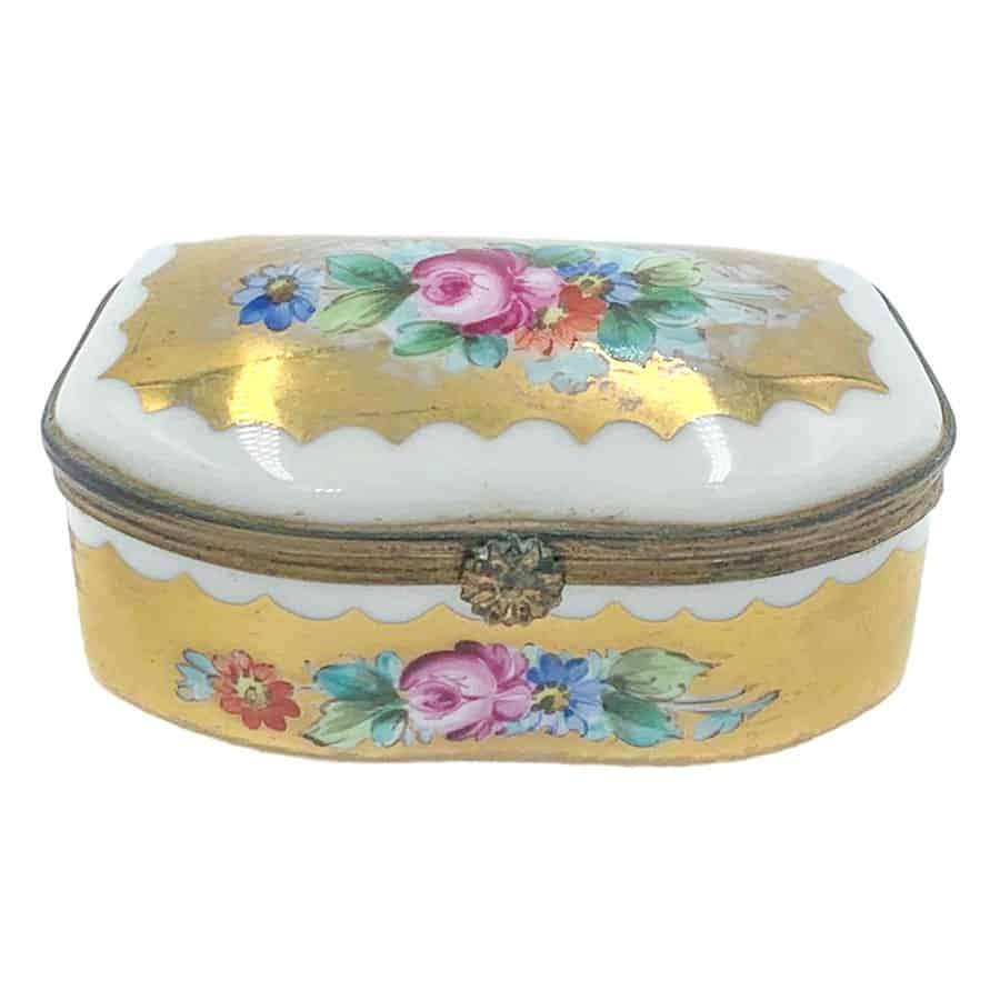 Hoffmann Basel Hand Painted Hinged Pill Box 20th