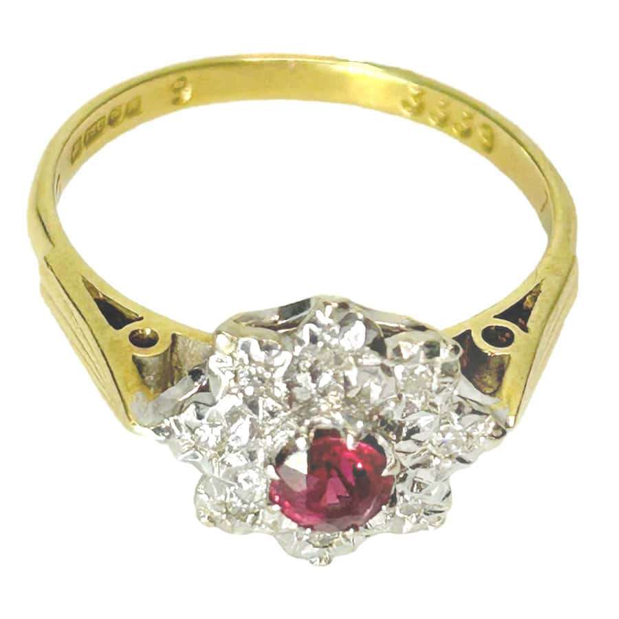 18ct Gold Ruby and Diamond Ring