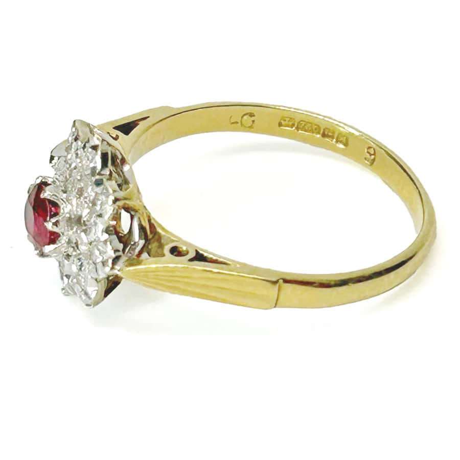 18ct Gold Ruby and Diamond Ring