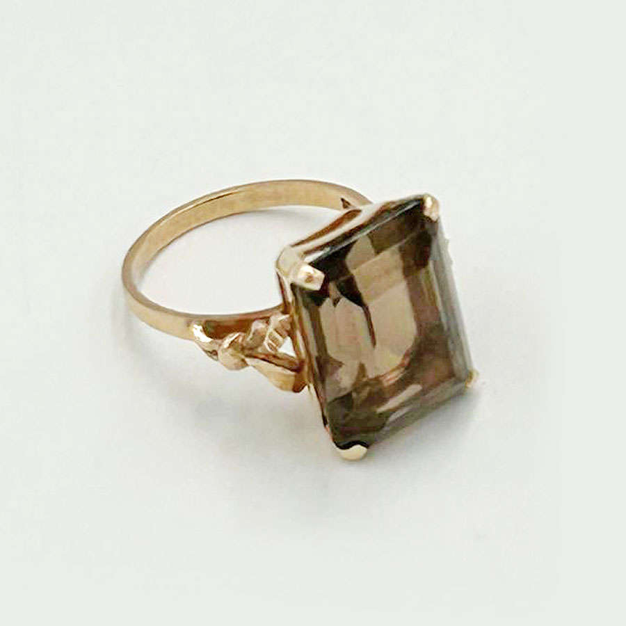 9ct Gold Smokey Topaz Ring