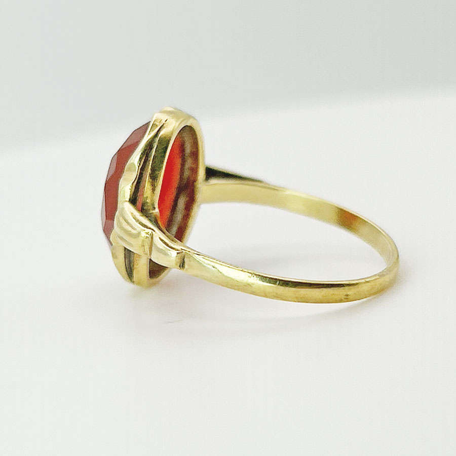 14k Yellow Gold Carnelian Ring