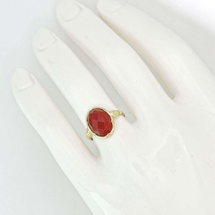 14k Yellow Gold Carnelian Ring