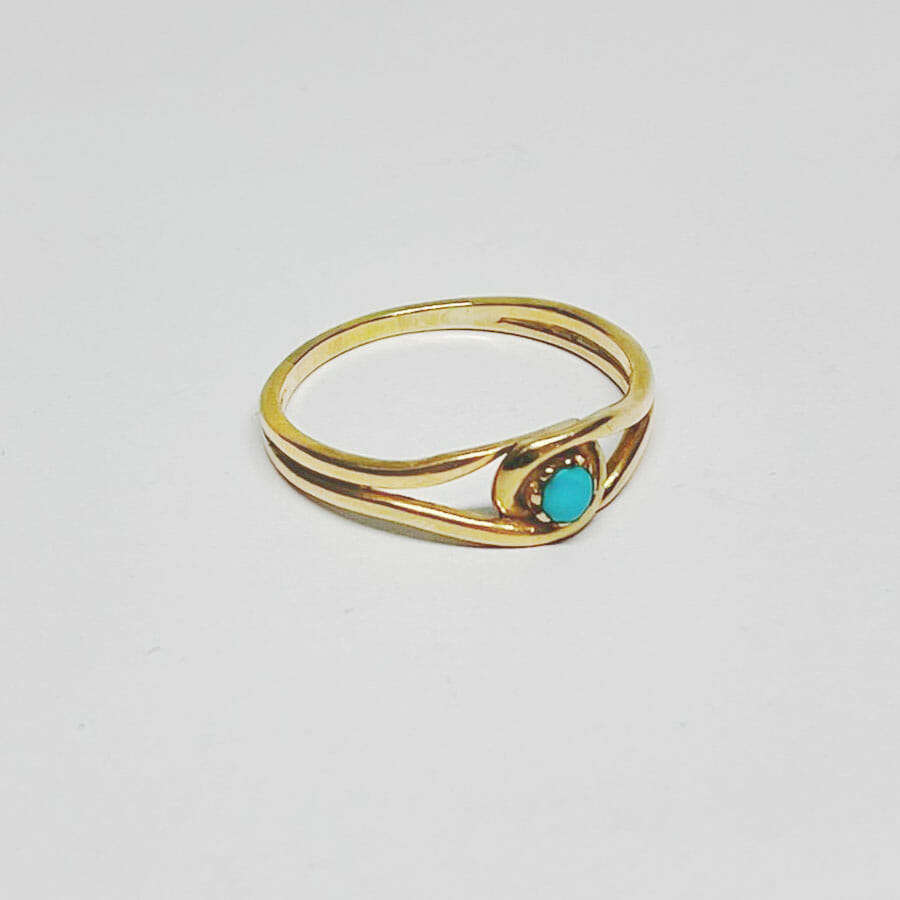 18ct Gold And Turquoise Ring