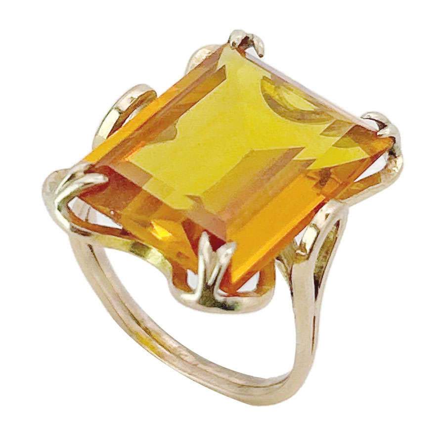 18ct Gold Citrine Cocktail Ring