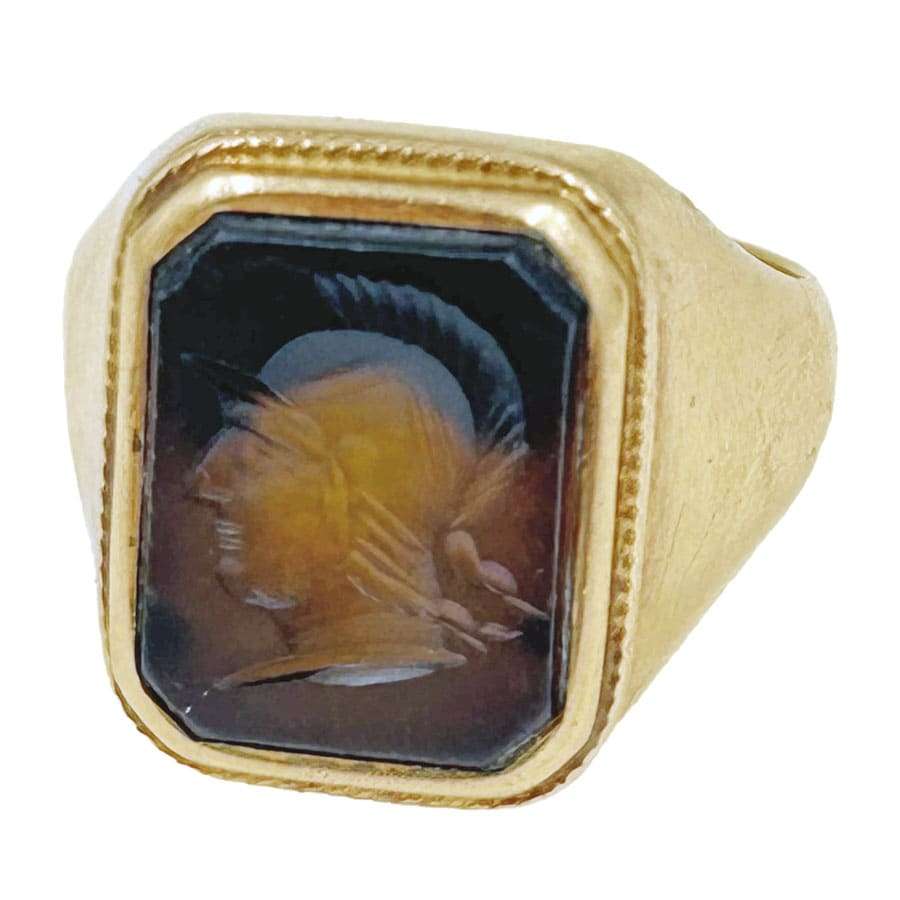 18ct Gold Bloodstone Intaglio Ring