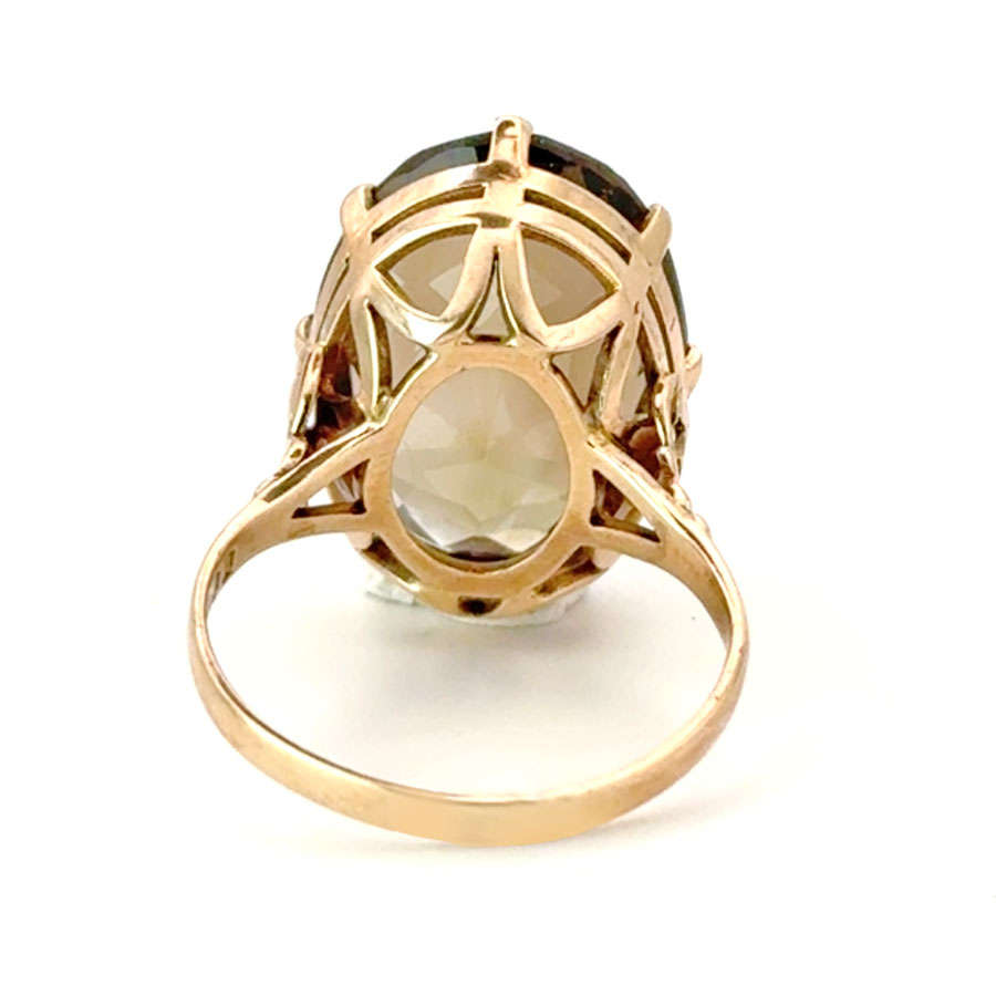 9ct Gold Topaz Cocktail Dress Ring