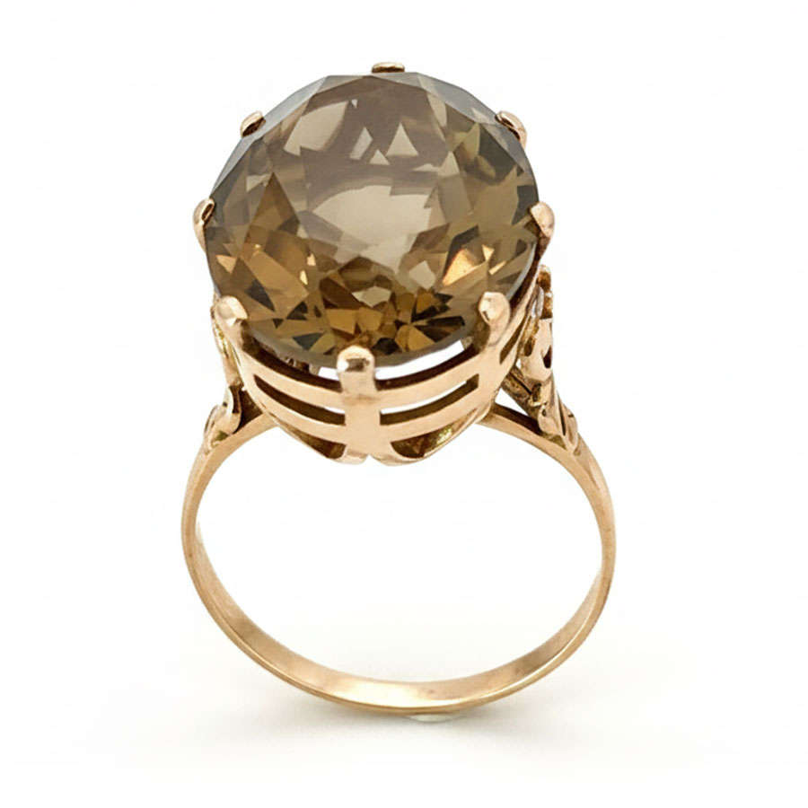 9ct Gold Topaz Cocktail Dress Ring