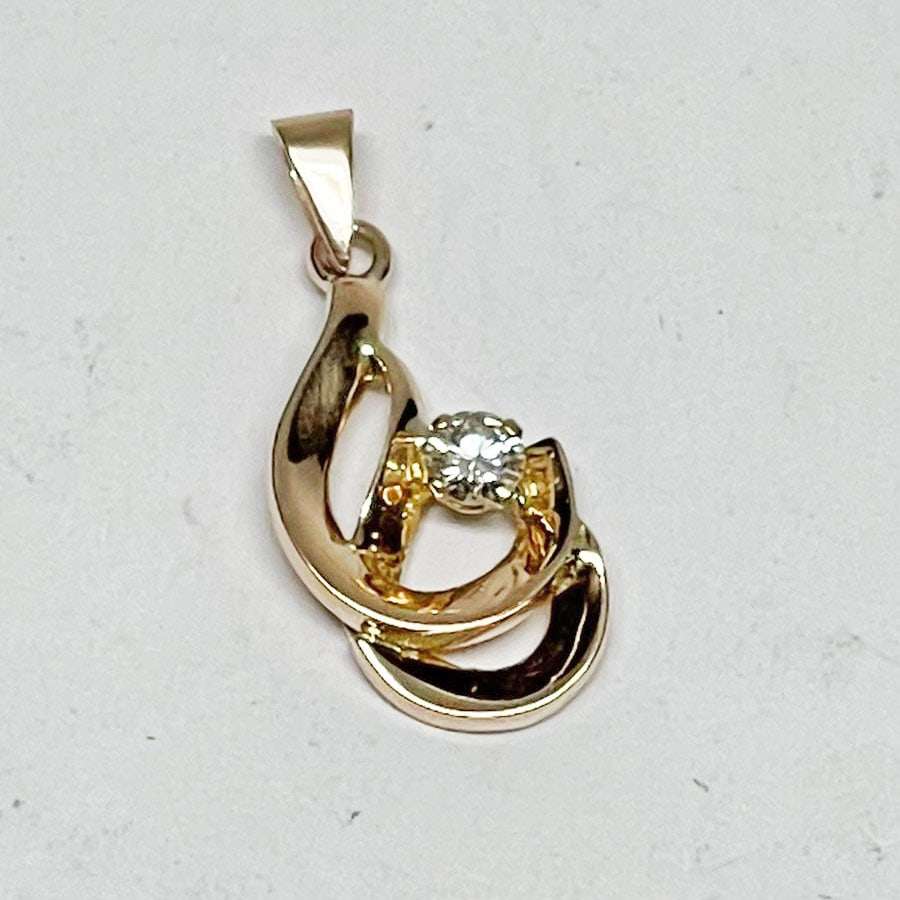9ct Gold And Diamond Pendant