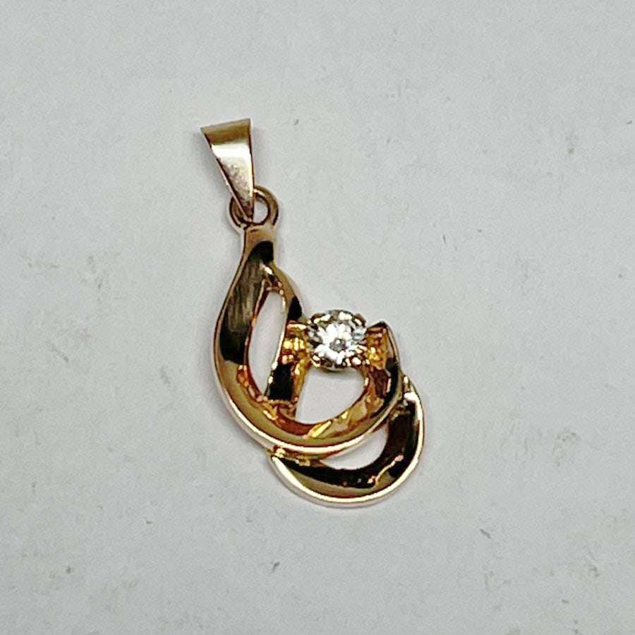 9ct Gold And Diamond Pendant