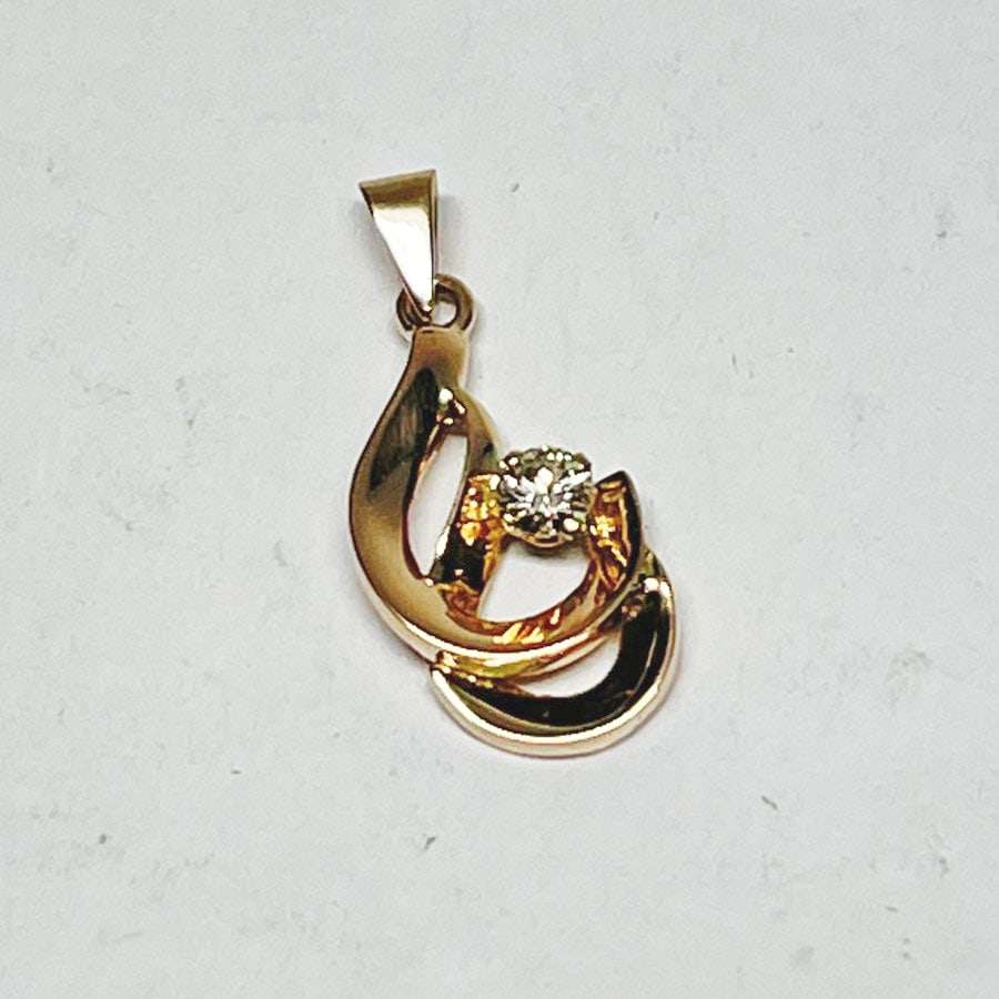 9ct Gold And Diamond Pendant