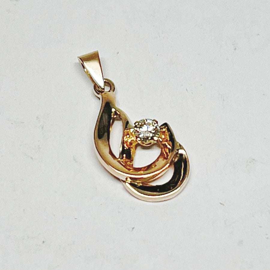 9ct Gold And Diamond Pendant