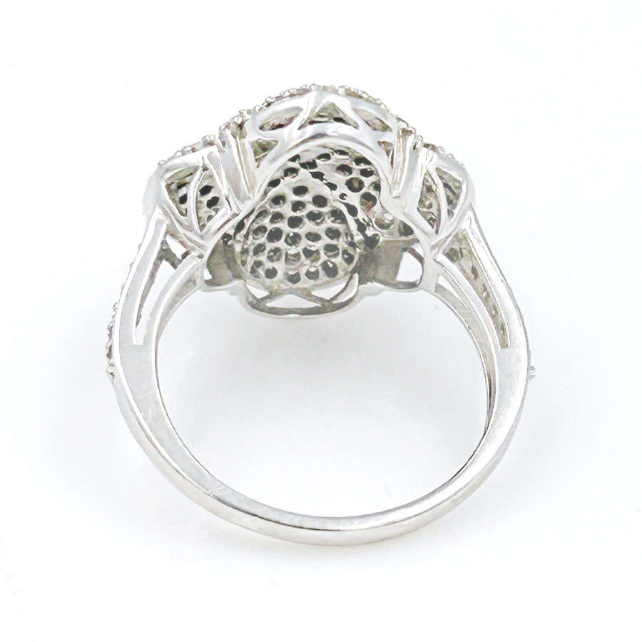 9ct White Gold Diamond Cluster Ring