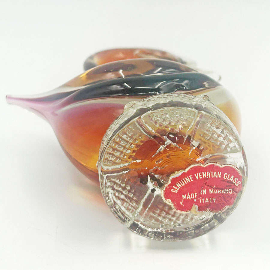Murano Amber Glass Swan 20th
