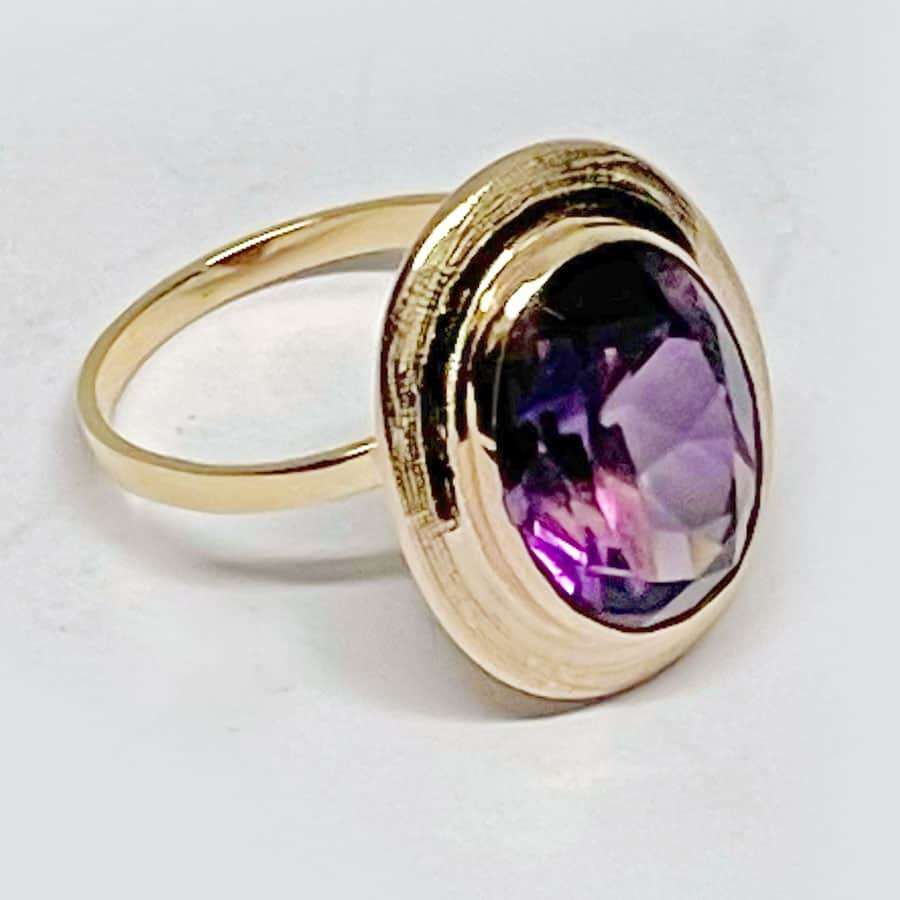 14ct Gold Amethyst Ring