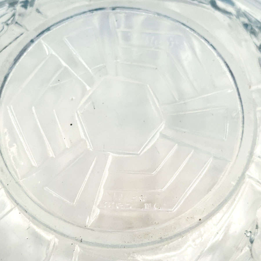 Art Deco Opalescent Jobling Glass Flower Range Bowl C1930