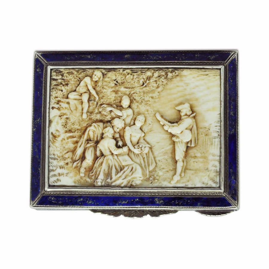 A Small Continental Silver Pique Box