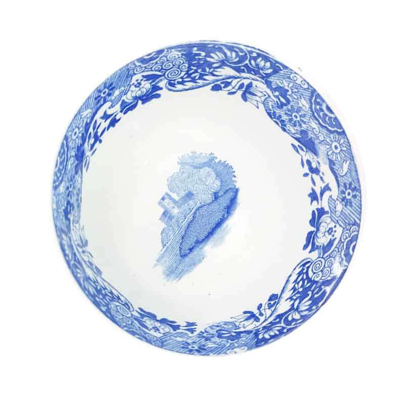 Copeland Spode Blue Italian Tea Sugar Bowl Black Mark 7cm