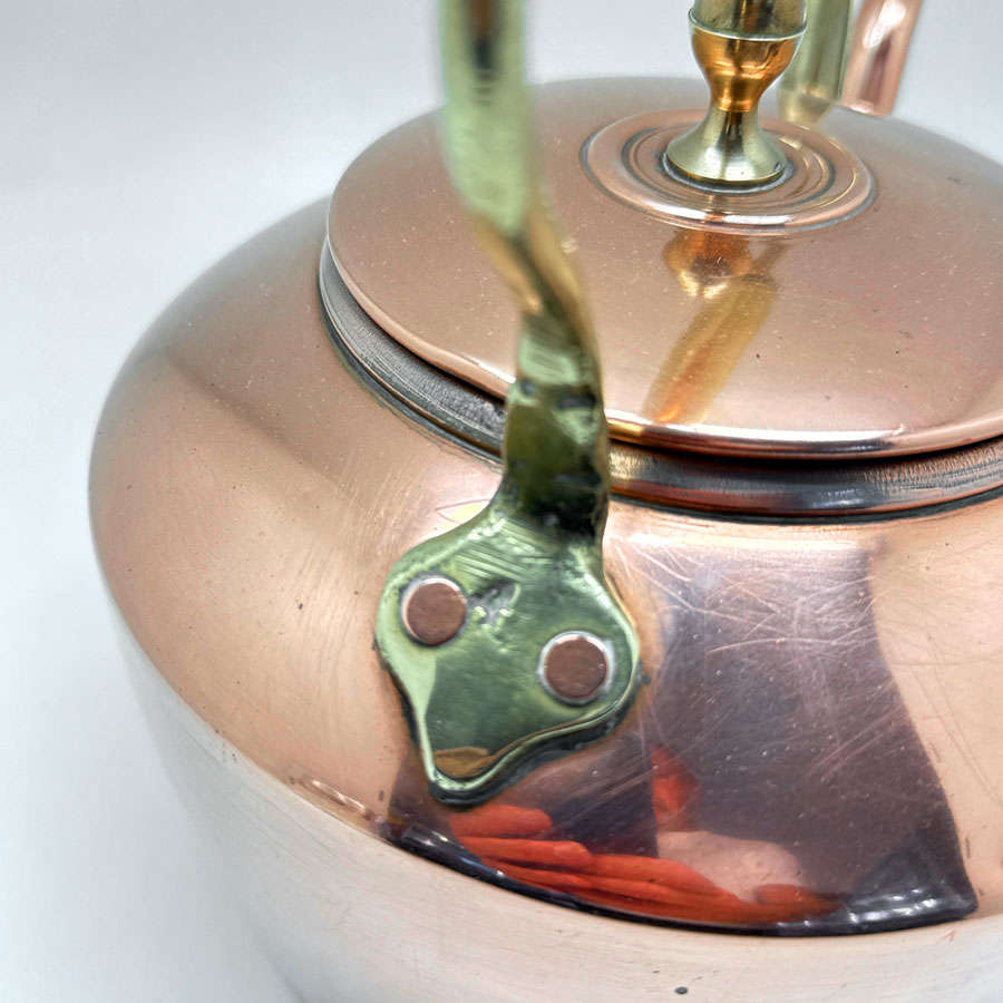 Copper Kettle With Brass Handle