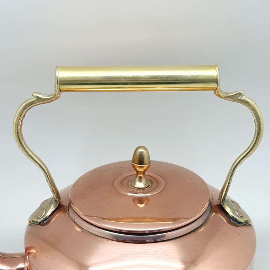 Copper Kettle With Brass Handle