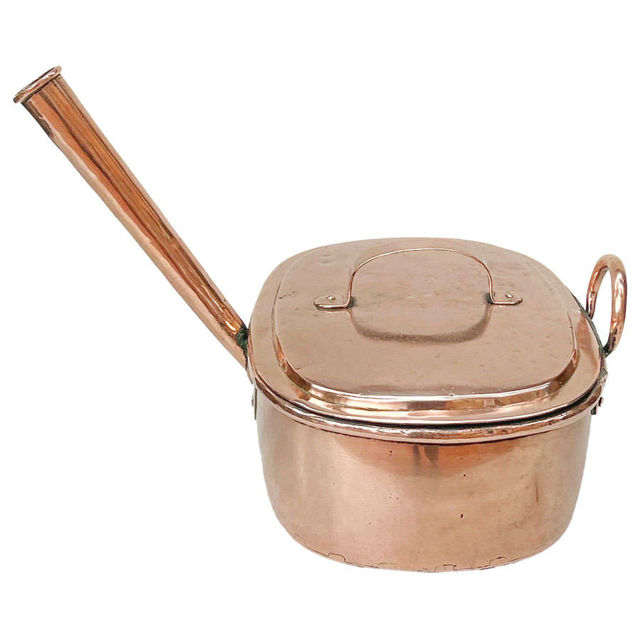 Copper Oblong With Large Hollow Handle Fish Poacher 20th