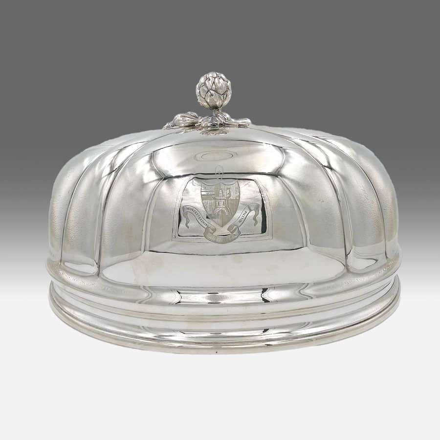 Elkington Electroplate Meat Dome Cloche Artichoke Finial 1857