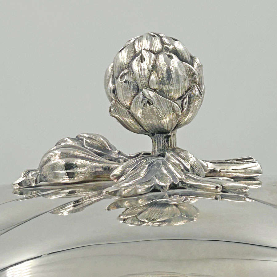 Elkington Electroplate Meat Dome Cloche Artichoke Finial 1857