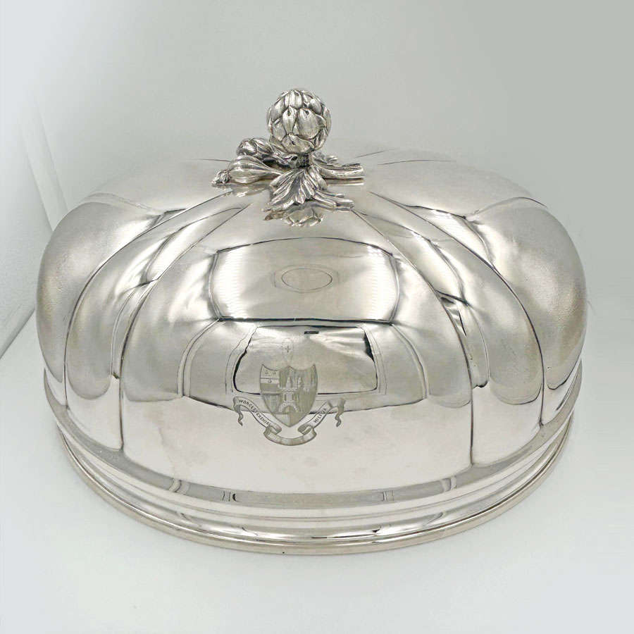 Elkington Electroplate Meat Dome Cloche Artichoke Finial 1857