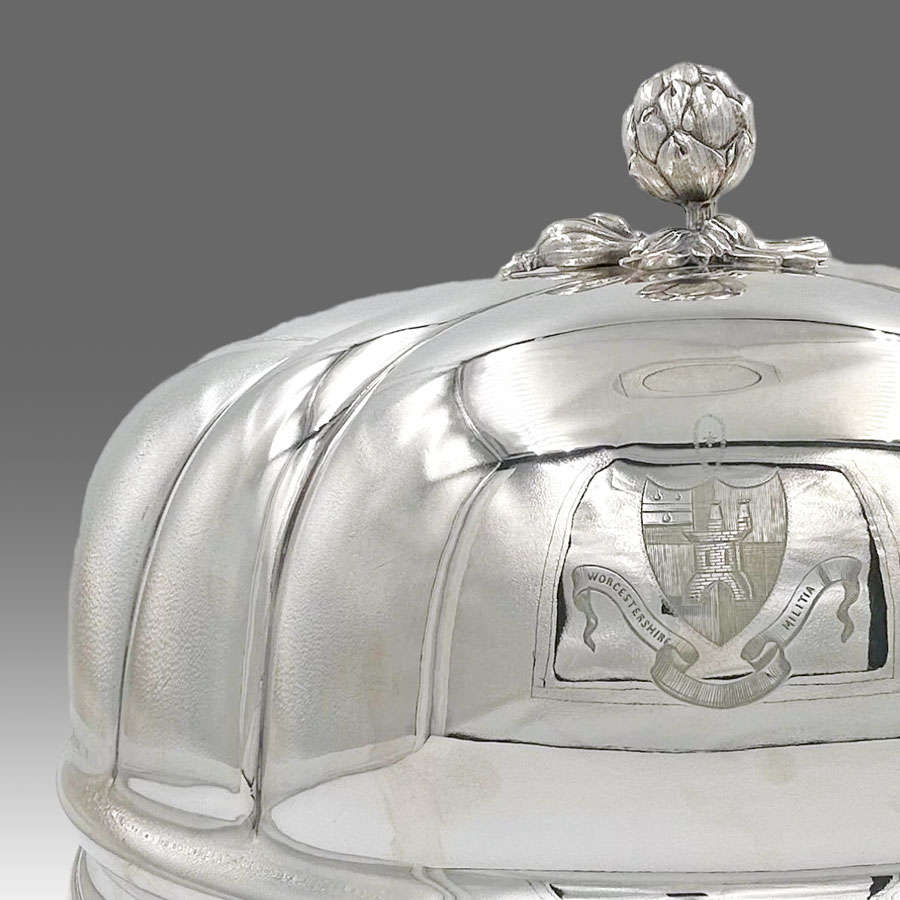 Elkington Electroplate Meat Dome Cloche Artichoke Finial 1857