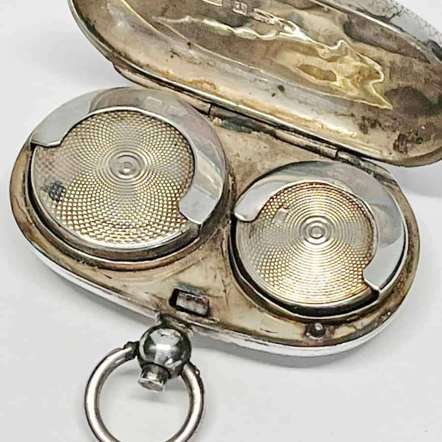 Hallmarked Double Silver Sovereign Case 1902