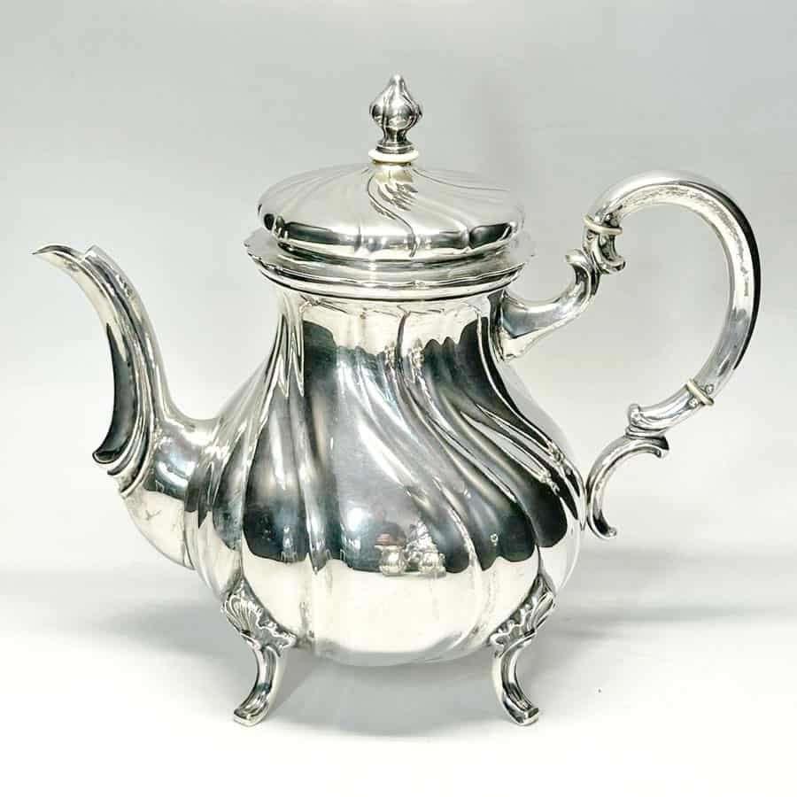 Hallmarked German Silver Tea Set On Tray 800 Standard