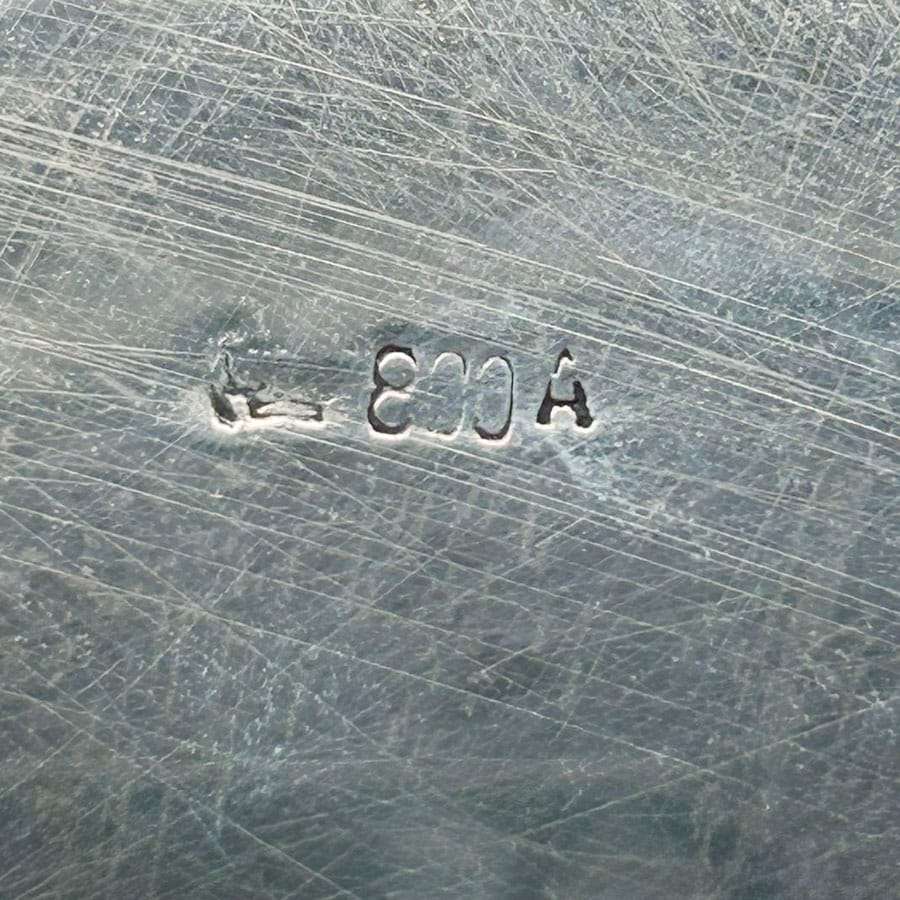 Hallmarked German Silver Tea Set On Tray 800 Standard