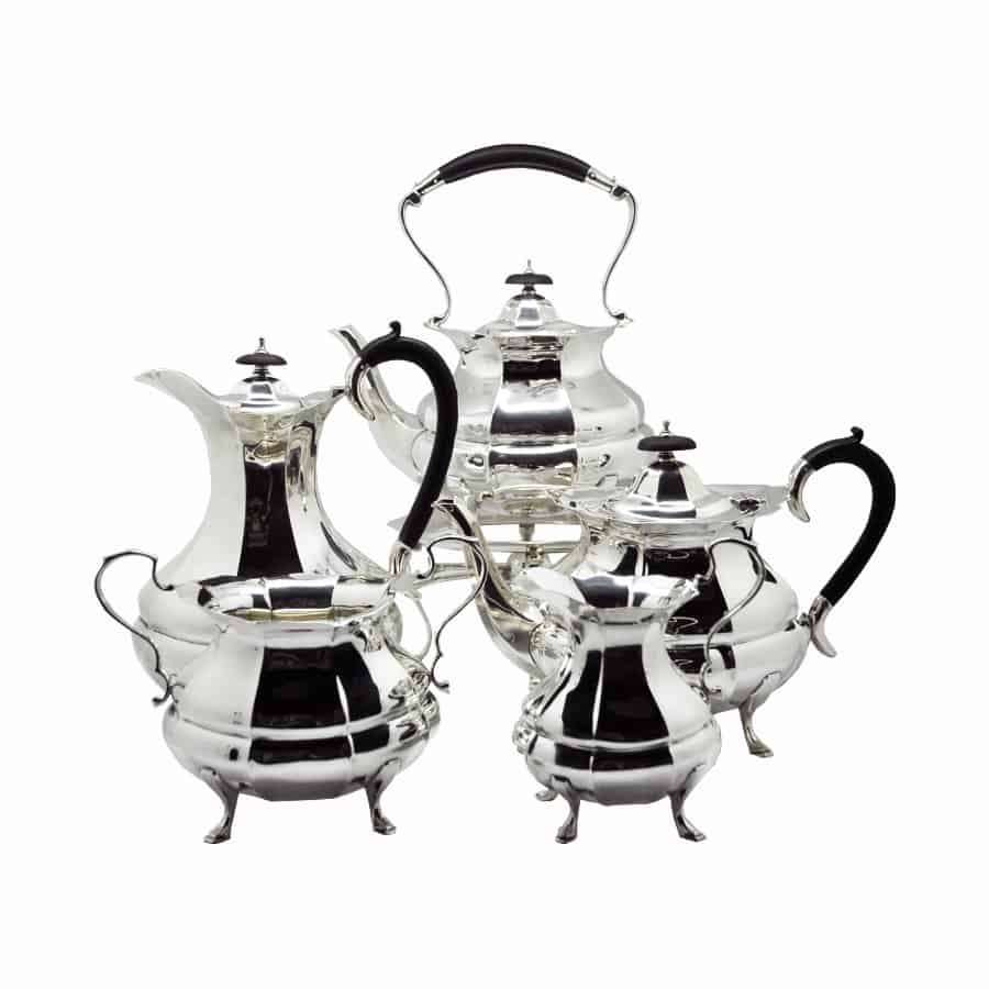 Hallmarked Silver 5 Piece Tea Set Sheffield 1946