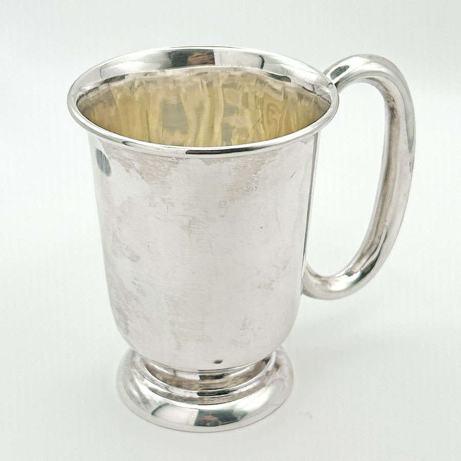 Hallmarked Silver Christening Mug Boxed Sheffield 1966