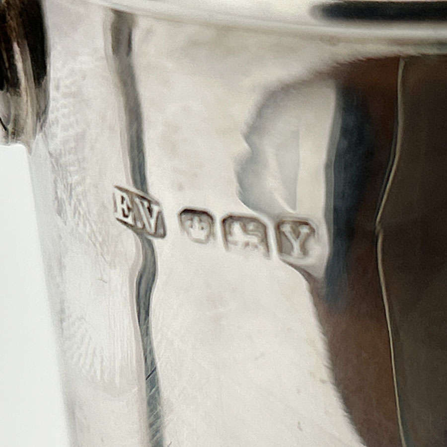 Hallmarked Silver Christening Mug Boxed Sheffield 1966