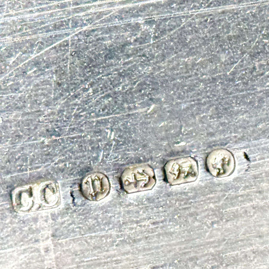Hallmarked Silver Victorian Large Snuff Box Birmingham 1887
