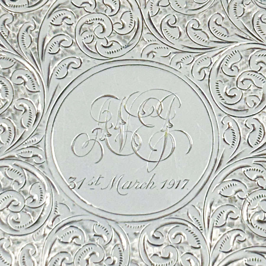 Hallmarked Silver Calling Card Case Birmingham 1907