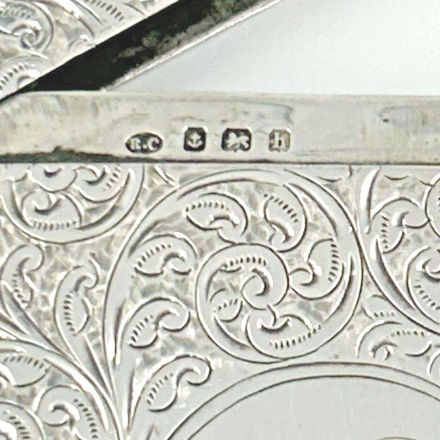 Hallmarked Silver Calling Card Case Birmingham 1907
