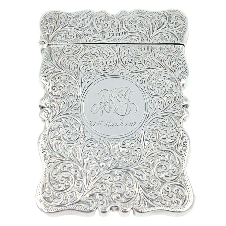 Hallmarked Silver Calling Card Case Birmingham 1907