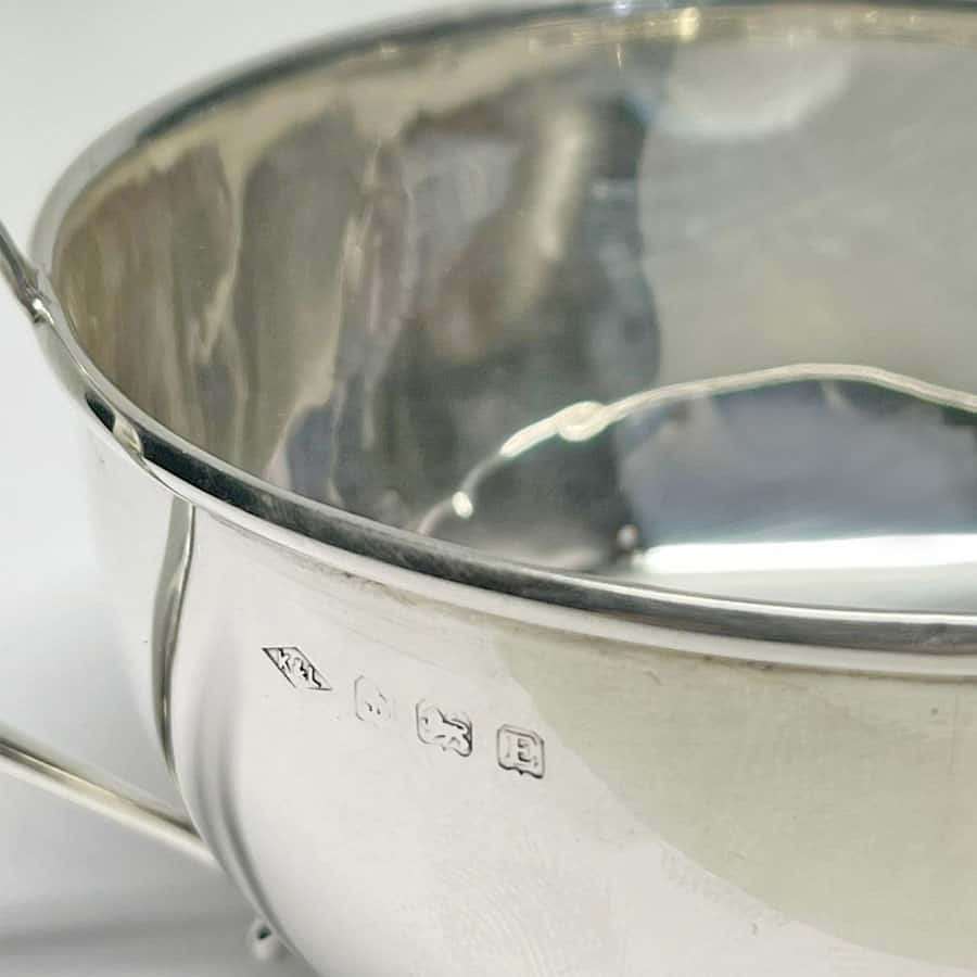 Hallmarked Silver Double Handled Porringer Birmingham 1929
