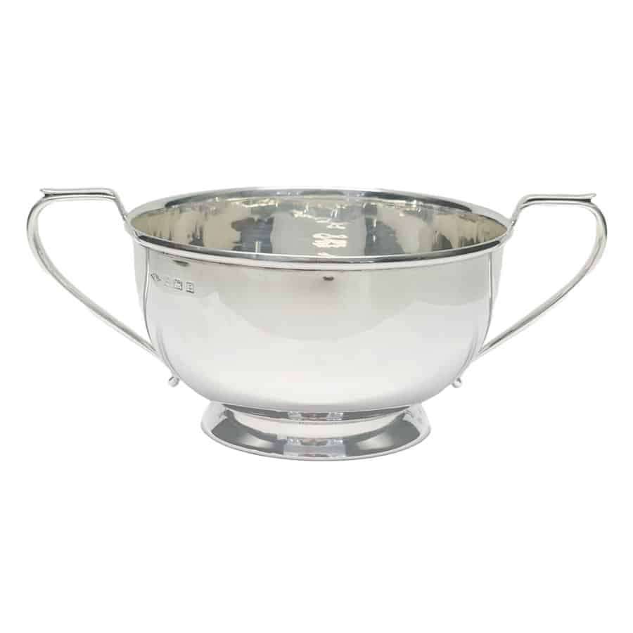 Hallmarked Silver Double Handled Porringer Birmingham 1929