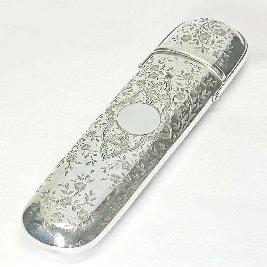 Hallmarked Silver Etui With Silver Reading Glasses London 1888