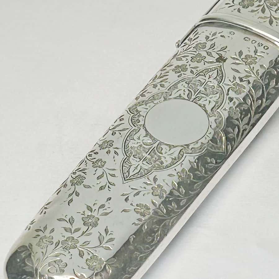 Hallmarked Silver Etui With Silver Reading Glasses London 1888