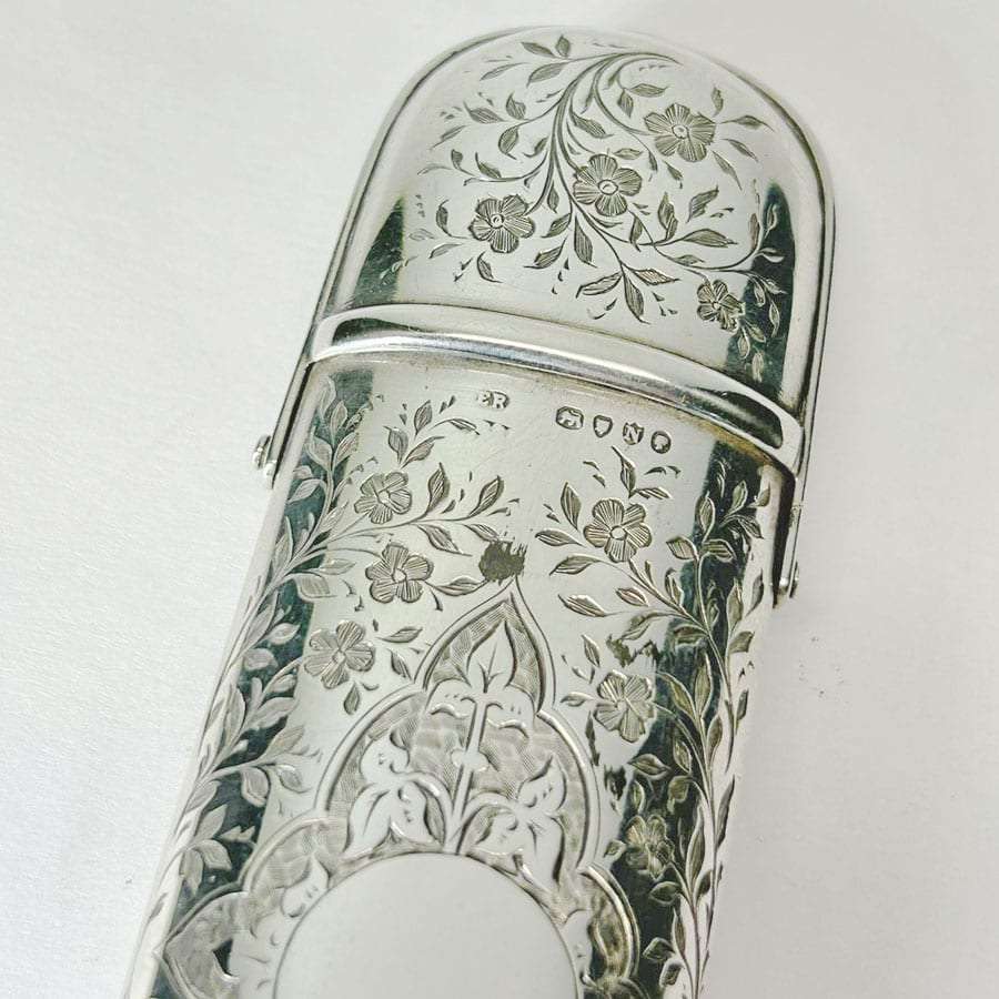 Hallmarked Silver Etui With Silver Reading Glasses London 1888