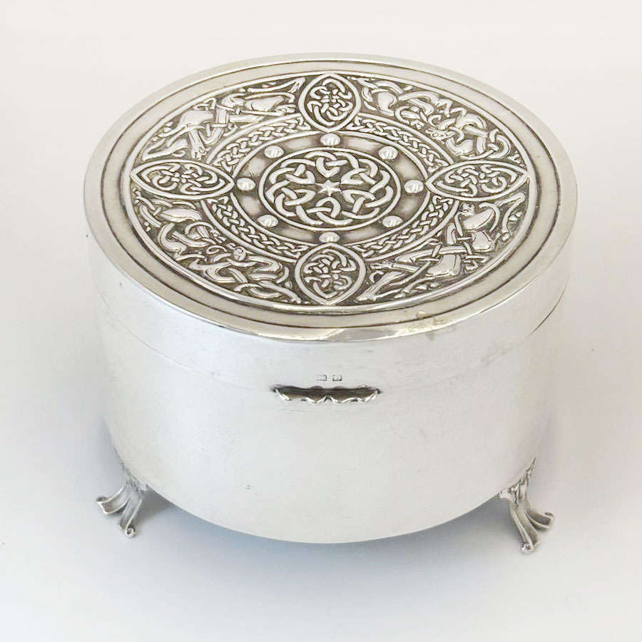 Hallmarked Silver Jewellery Casket Birmingham 1928