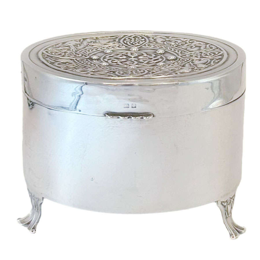 Hallmarked Silver Jewellery Casket Birmingham 1928