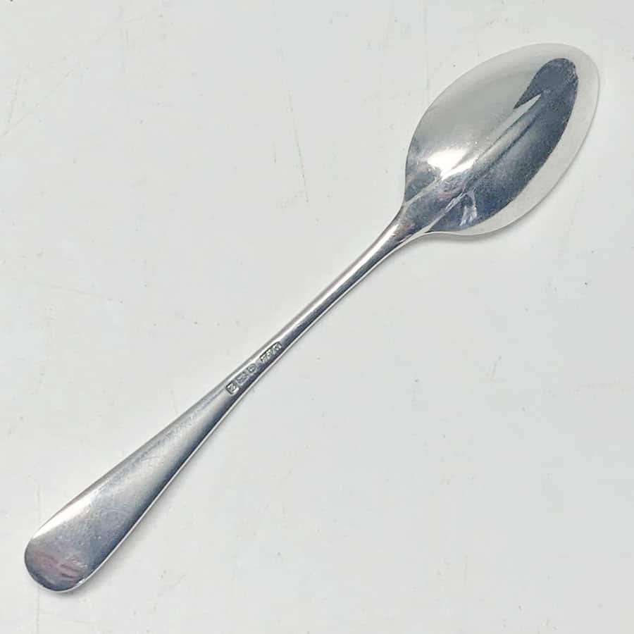 Hallmarked Silver Rat Tail Tea Spoon Set Birmingham 1924