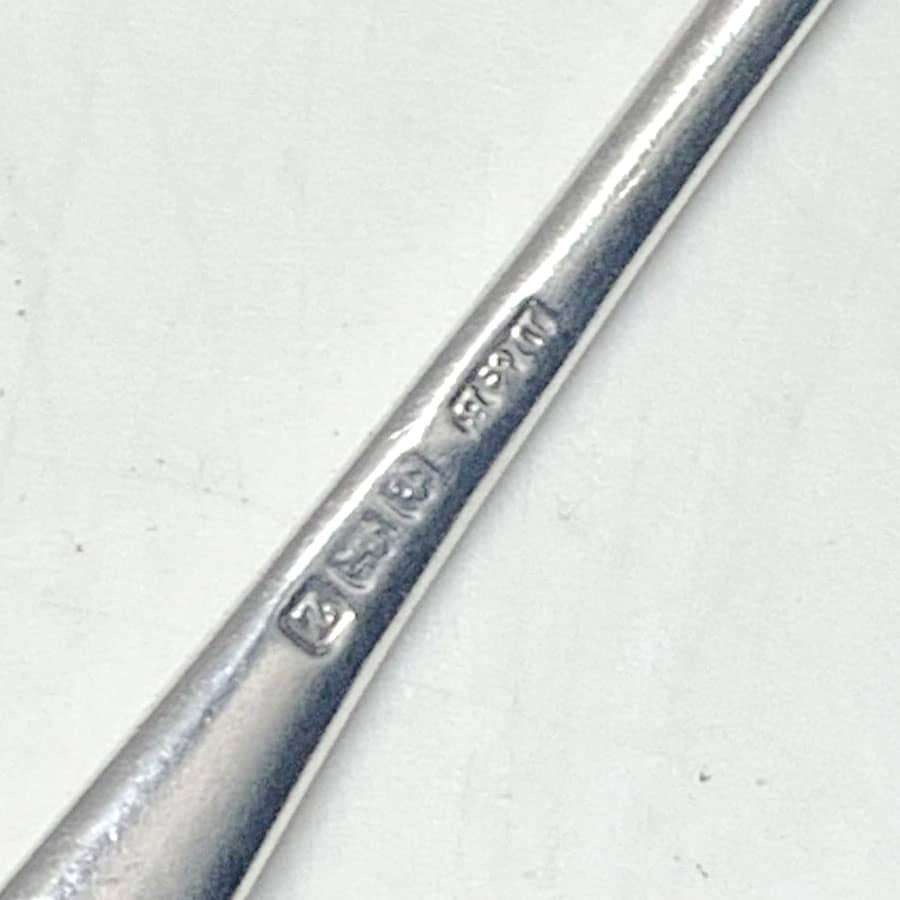 Hallmarked Silver Rat Tail Tea Spoon Set Birmingham 1924