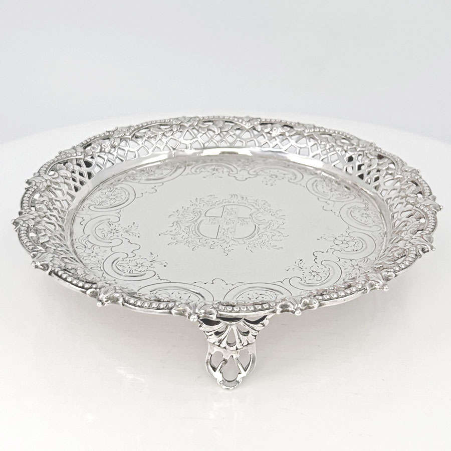 Hallmarked Silver Salver London 1760 Lewis Herne And Francis Butty