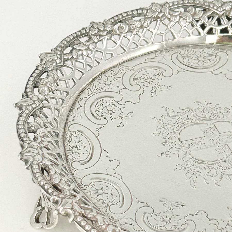 Hallmarked Silver Salver London 1760 Lewis Herne And Francis Butty